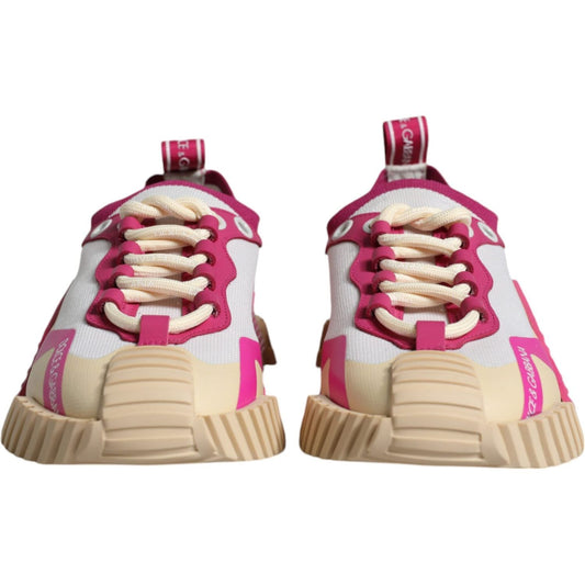 Dolce & Gabbana Multicolor NS1 Lace Up Low Top Sneaker Shoes Dolce & Gabbana Gray