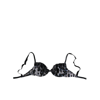Roberto Cavalli White Leopard Push Up Reggiseno Bra Underwear