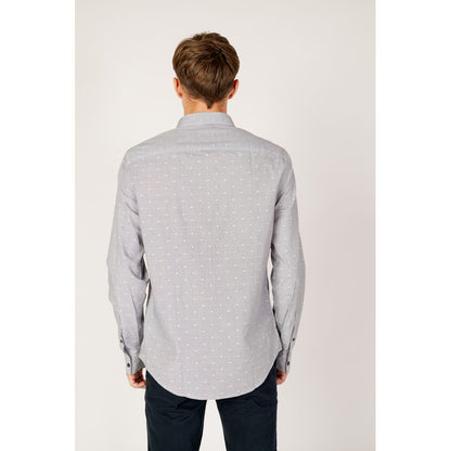 Armani Exchange Black Cotton Pattern Shirt
