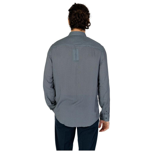 Armani Exchange Gray Viscose Shirt Armani Exchange Dim Gray