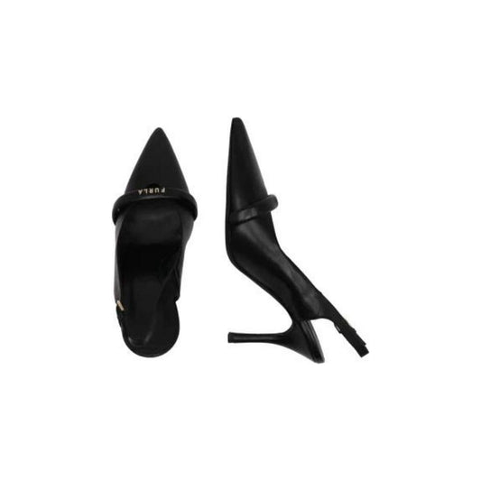 Furla Black Leather Sandal Furla Black