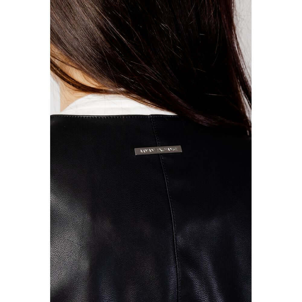 Armani Exchange Black Polyester Jackets & Coat