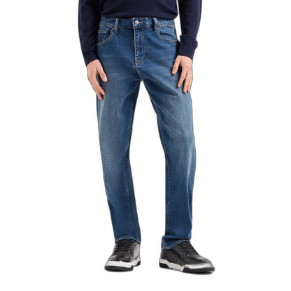 Armani Exchange Blue Cotton Skinny Jeans