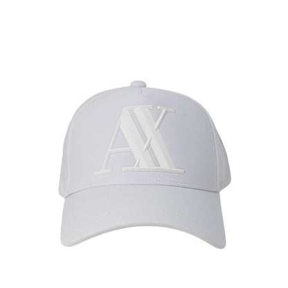 Armani Exchange White Cotton Caps Baseball Hat