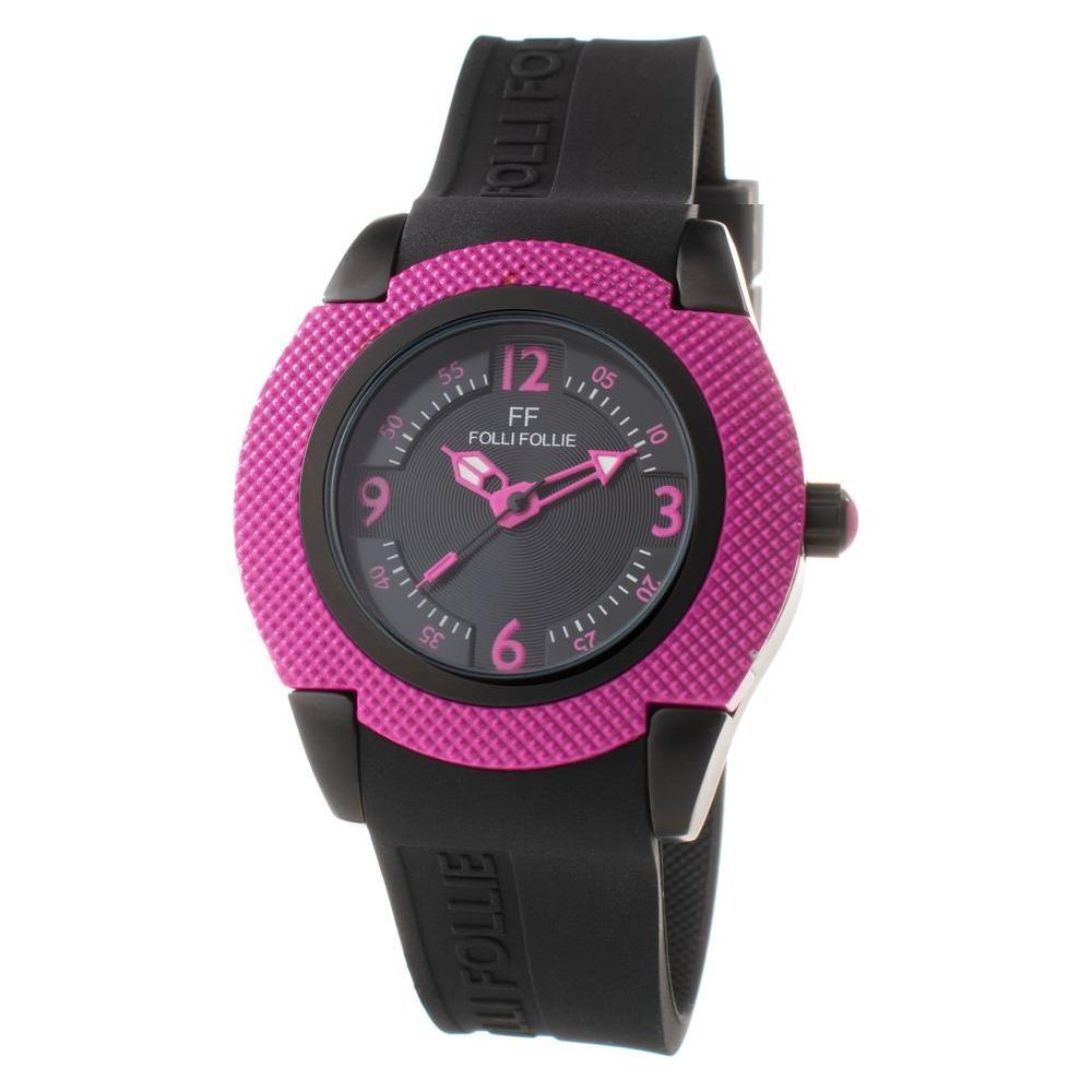 Folli Follie Black Synthetic Sport Watch