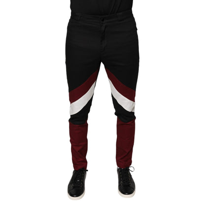 Dolce & Gabbana Multicolor Stripe Skinny Cotton Pants