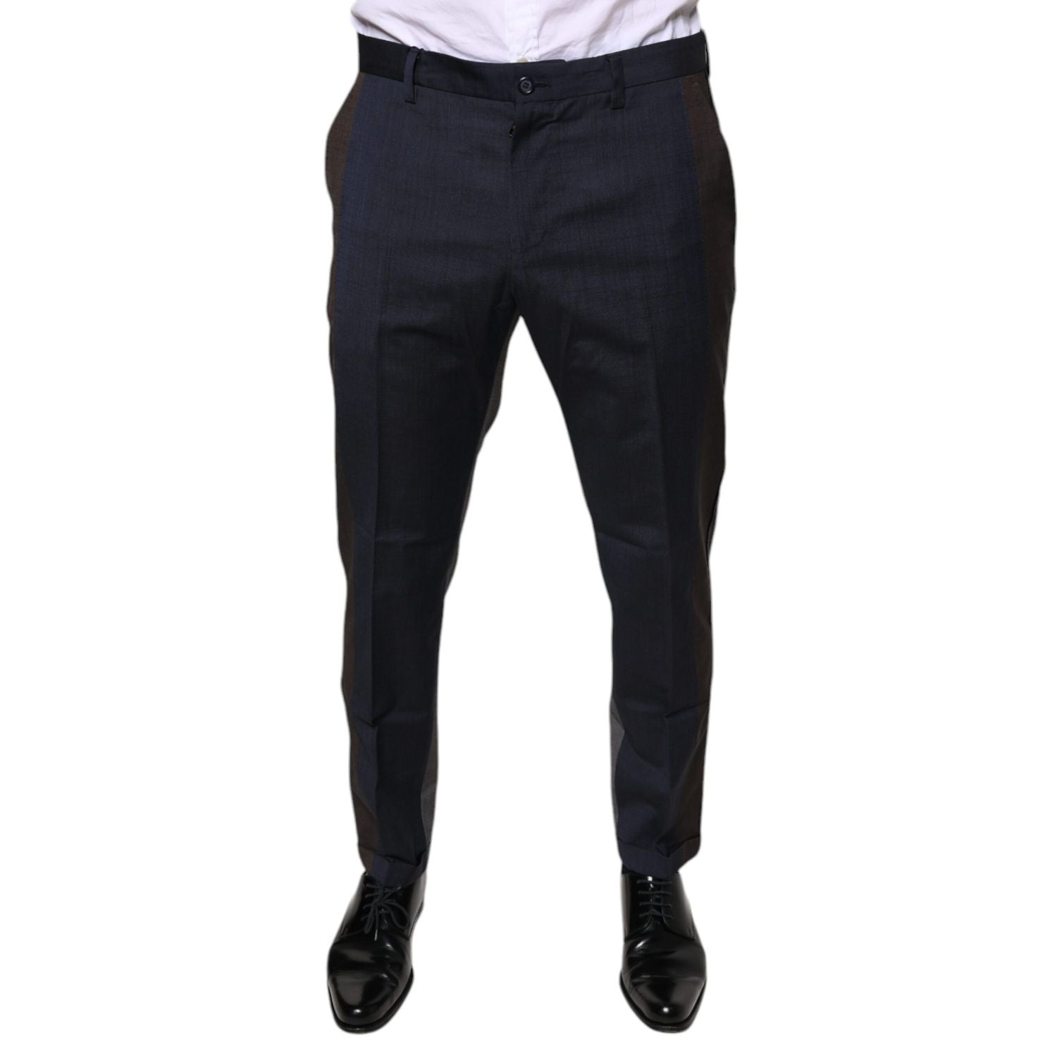 Dolce & Gabbana Black Cotton Wool Formal Dress Pants