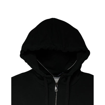 Dolce & Gabbana Black Logo Plaque Hooded Full Zip Sweater