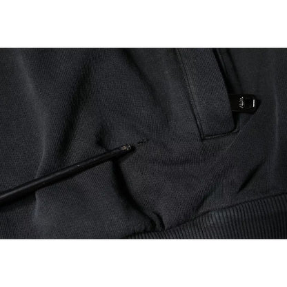 Dolce & Gabbana Black Logo Plaque Hooded Full Zip Sweater