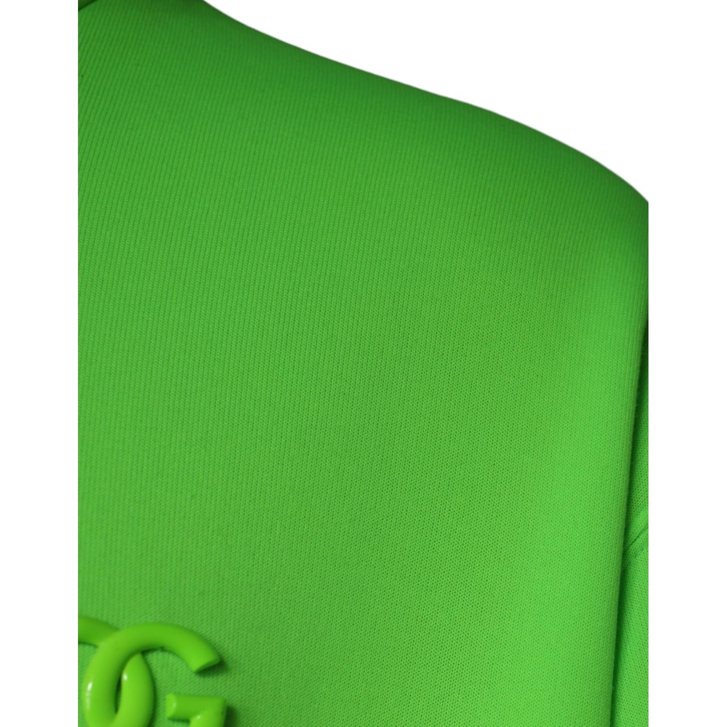 Dolce & Gabbana Green Logo Hooded Pullover Sweatshirt Sweater