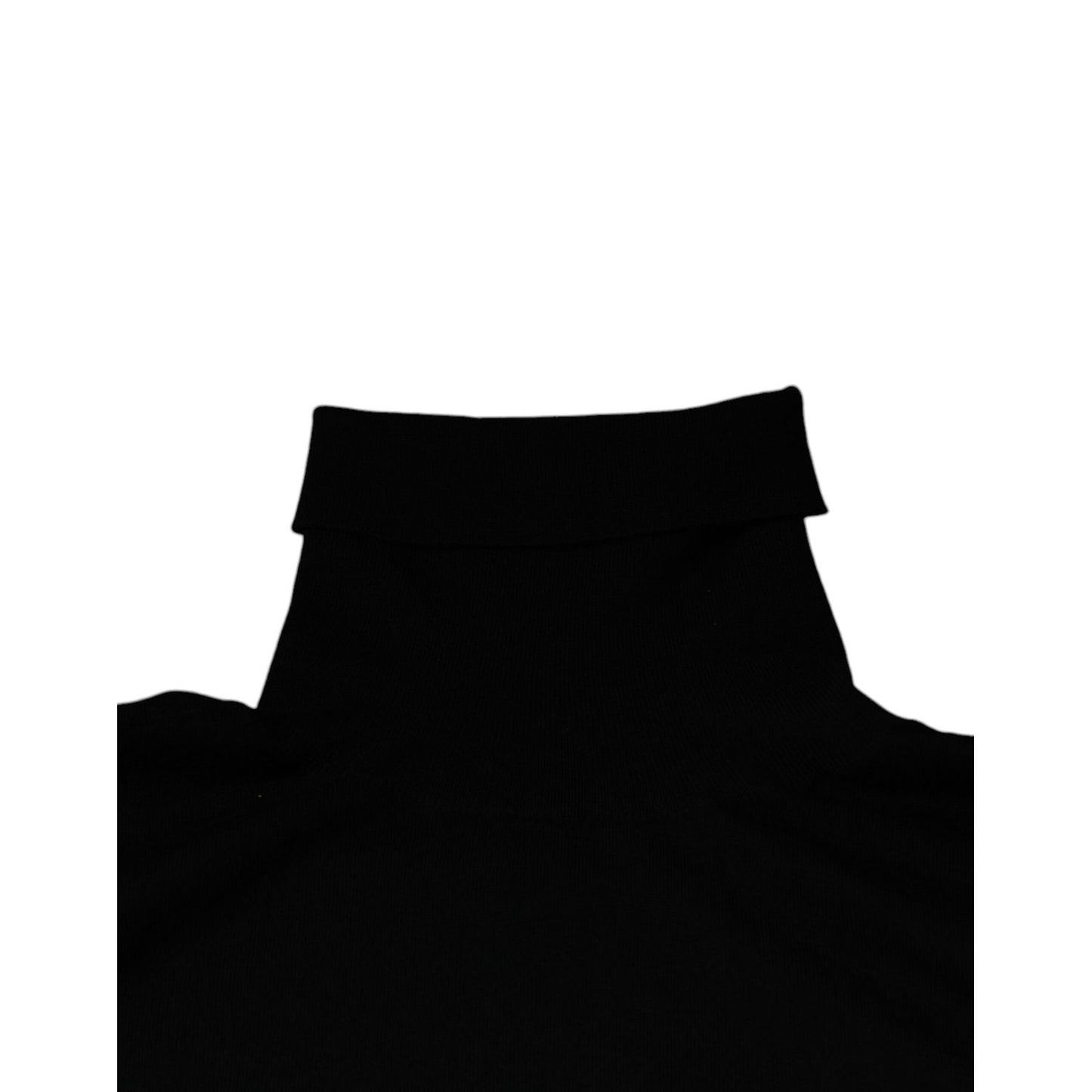 Dolce & Gabbana Black Long Sleeve Turtleneck Men Pullover Sweater