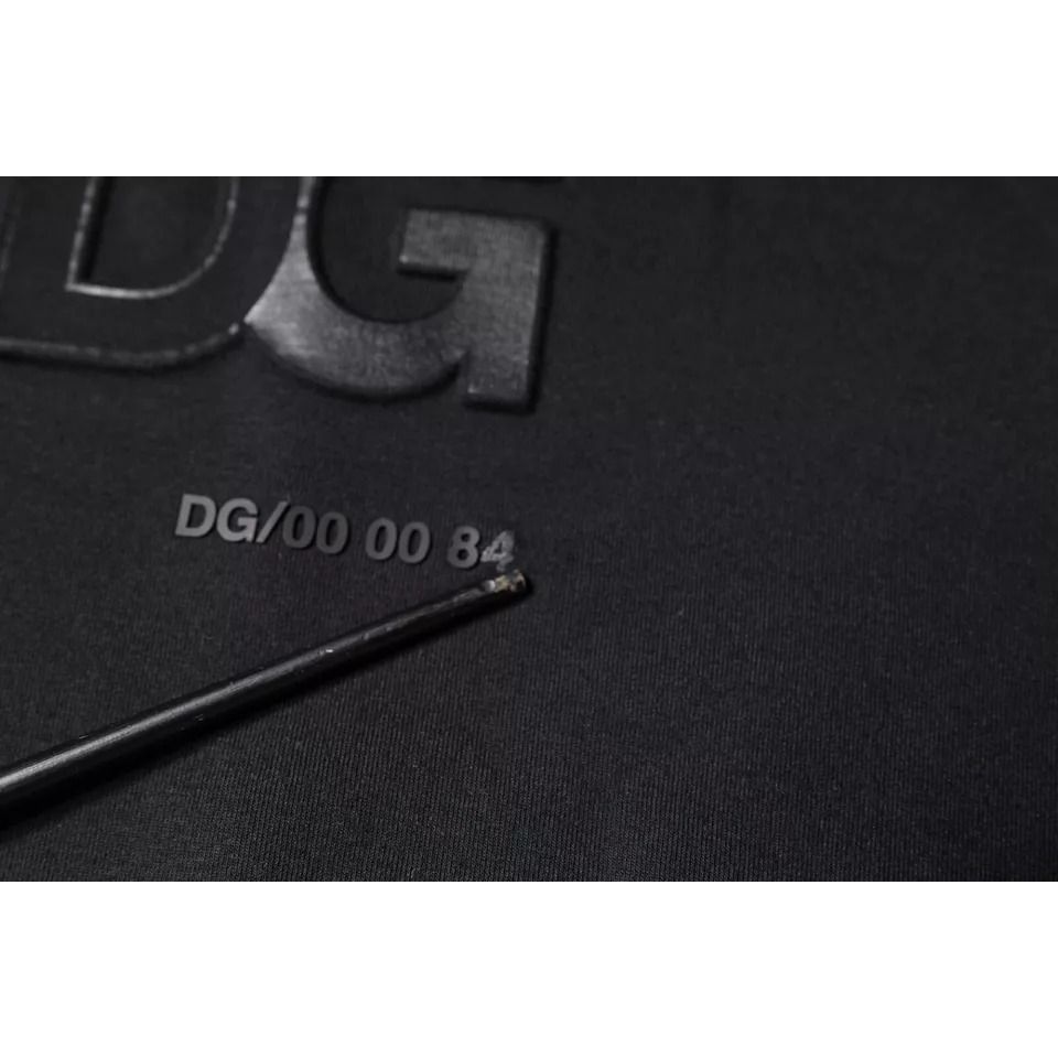 Dolce & Gabbana Black DG Logo Cotton Men Sweatshirt Sweater