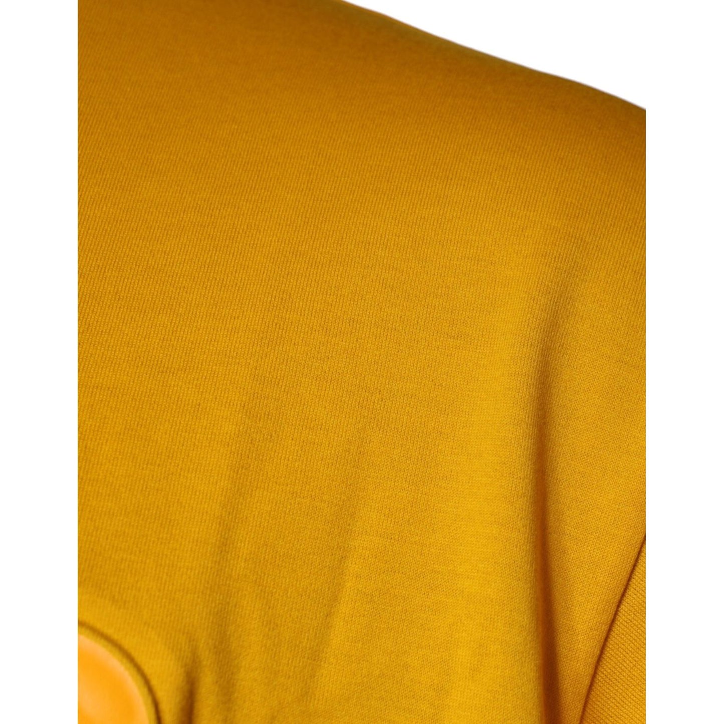 Dolce & Gabbana Mustard Embossed Logo Crew Neck T-shirt
