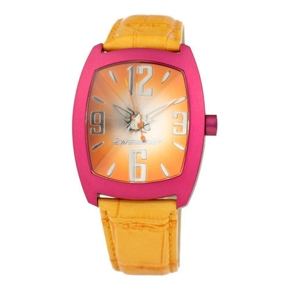 Chronotech Orange Leather Dress Watch