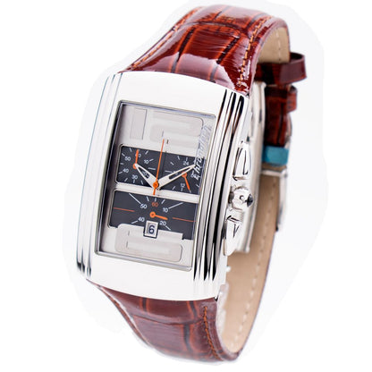 Chronotech Brown Leather Dress Watch