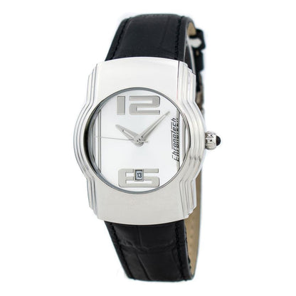 Chronotech Black Leather Watch