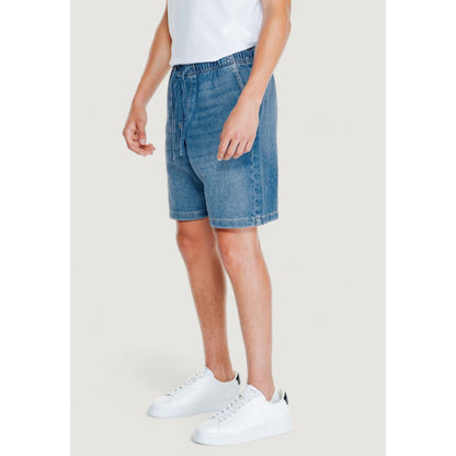 Jack Jones Light Blue Cotton Bermuda