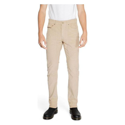 Jeckerson Beige Cotton Jeans & Pant Jeckerson Light Gray