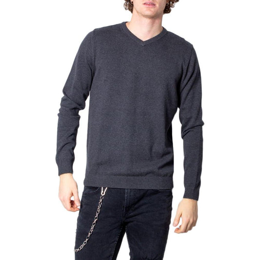 Jack Jones Gray Cotton T-Shirt Jack Jones Dark Slate Gray