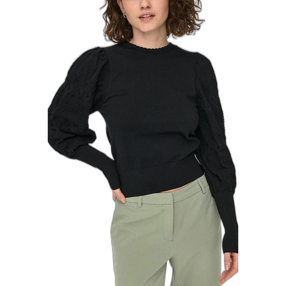 Only Black Polyester Sweatshirt