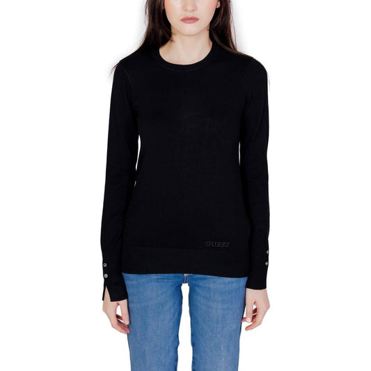 Guess Black Cotton Tops & T-Shirt Guess Black