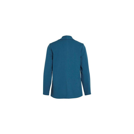Vila Clothes Blue Polyester Suits & Blazer Vila Clothes Dark Slate Gray