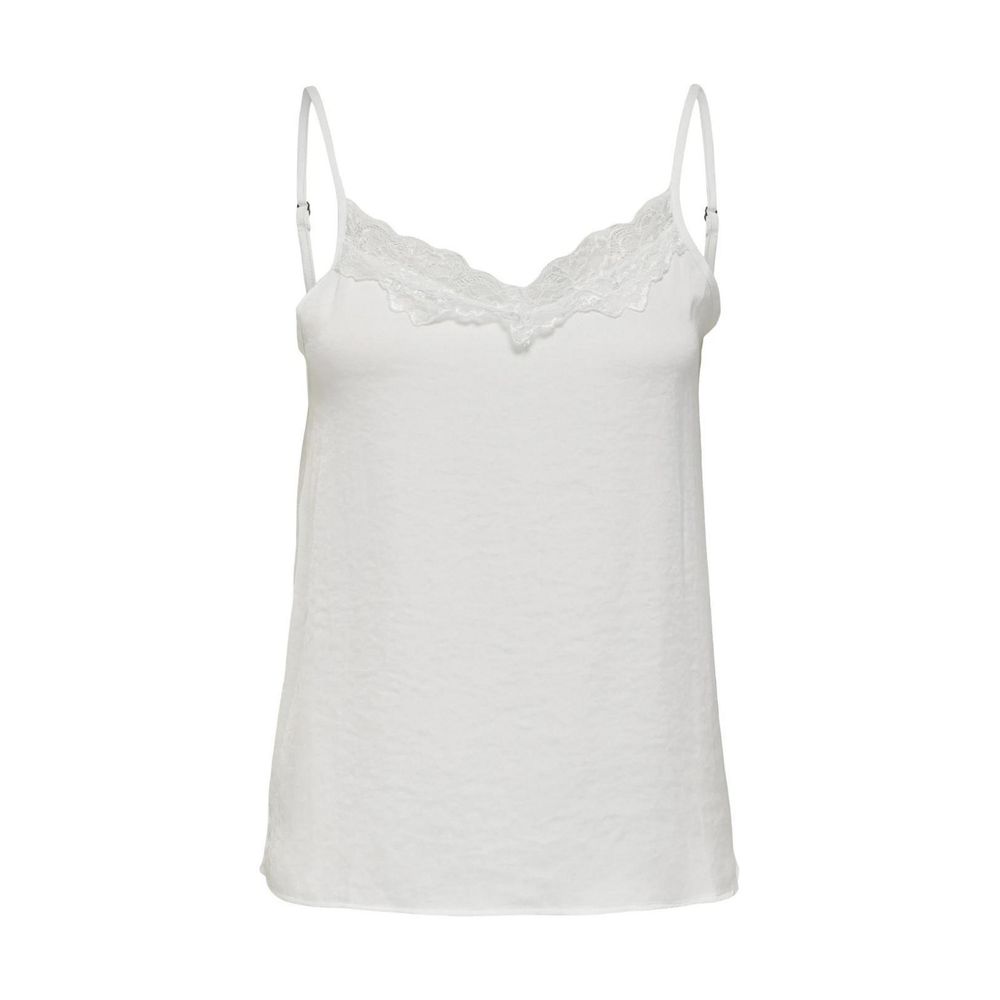 Jacqueline De Yong White Polyester Tank Top