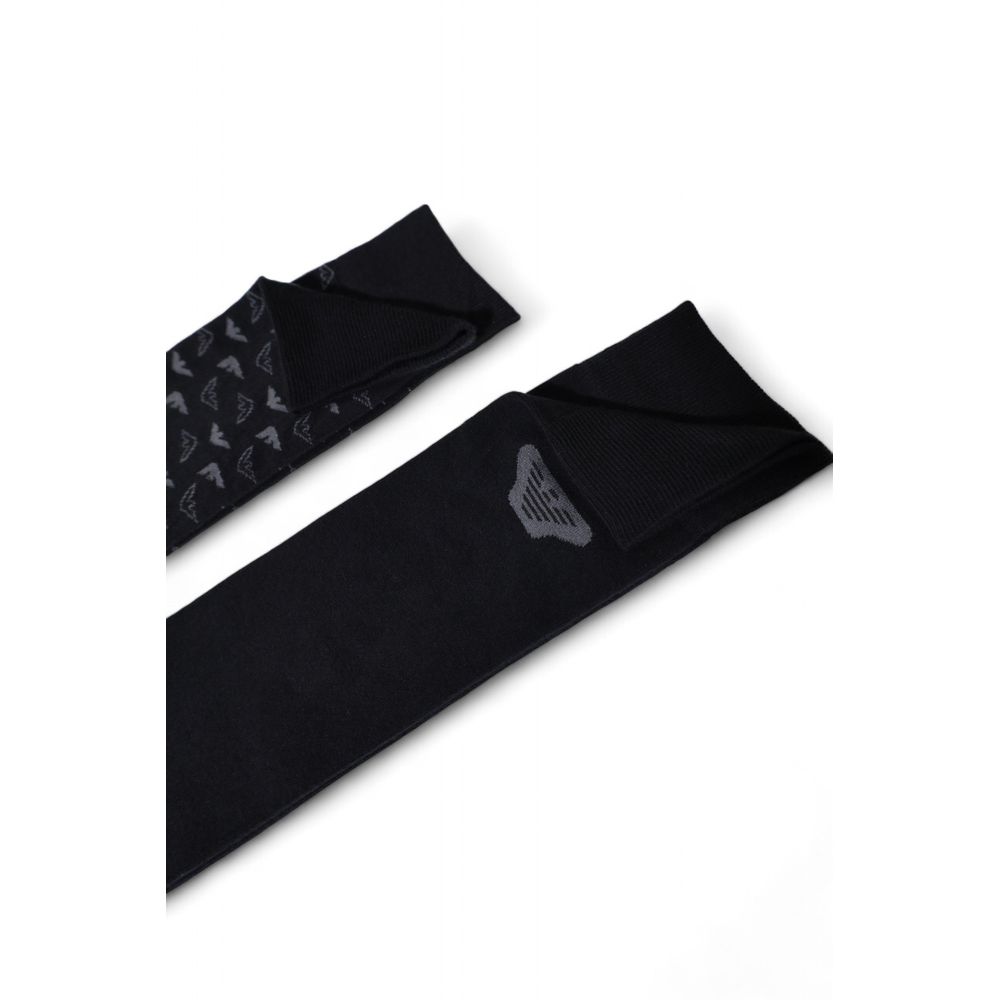 Emporio Armani Underwear Black Cotton Socks