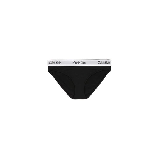 Calvin Klein black cotton underwear for women with logo waistband, comfortable bikini brief style, made from quality cotton blend.