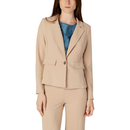 Rinascimento beige polyester women's suit and blazer for Autumn/Winter collection, featuring elegant design and long sleeves.