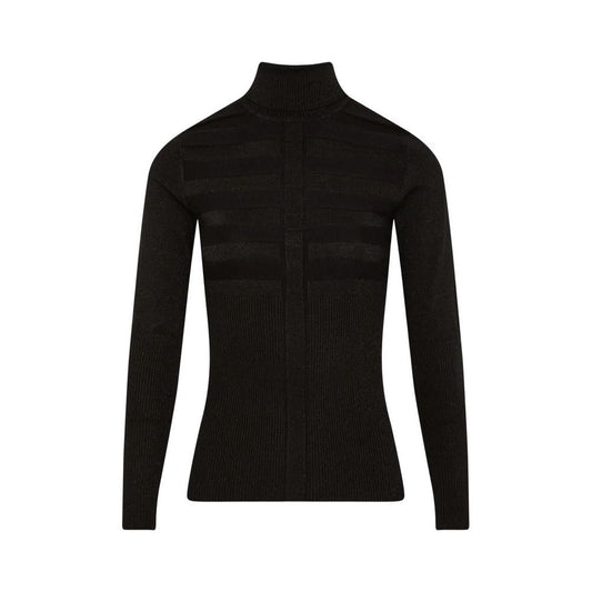 Morgan De Toi women's black viscose sweater, fall/winter collection, featuring 55% viscose and stylish knit design.