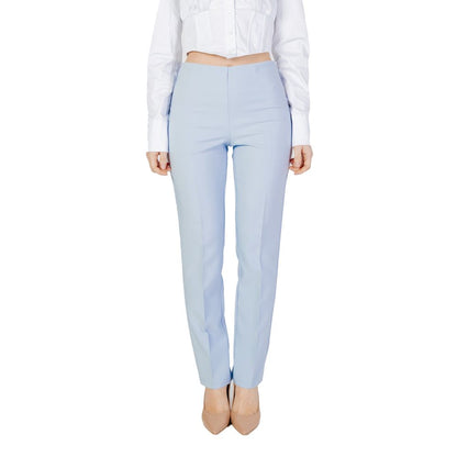 Sandro Ferrone Blue Polyester Pant