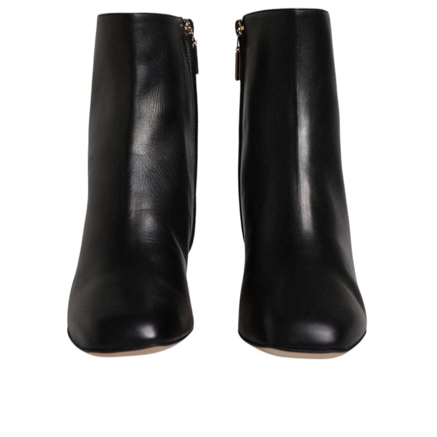 Dolce & Gabbana Black Jackie Leather Mid Calf Boots Shoes