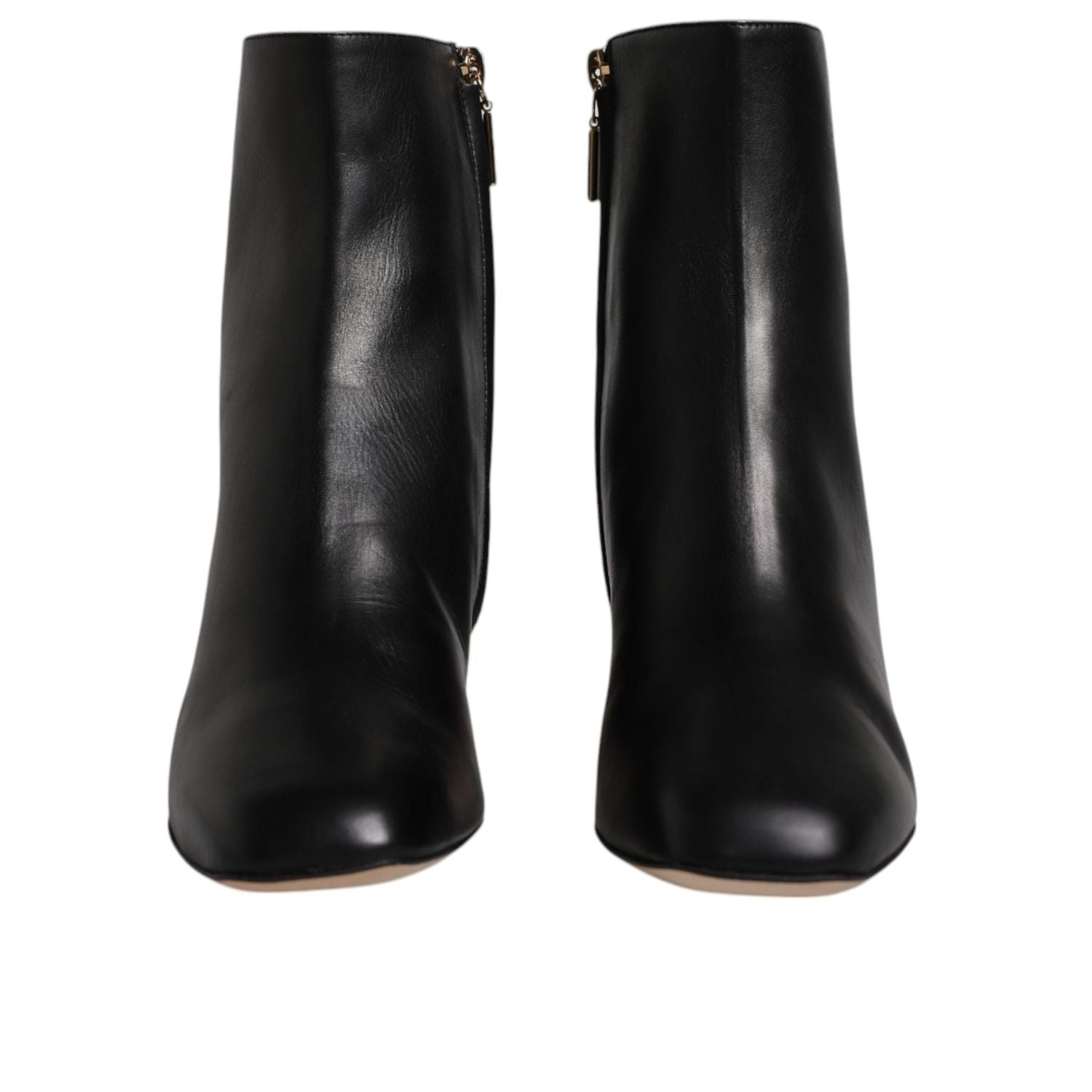 Dolce & Gabbana Black Jackie Leather Mid Calf Boots Shoes