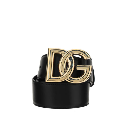 Dolce & Gabbana Black Calf Leather Bos Taurus Regular Belt