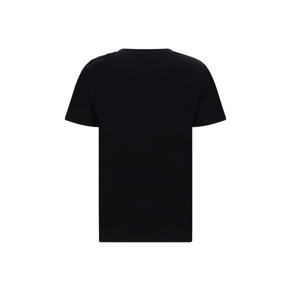 Balmain Black Cotton T-Shirt