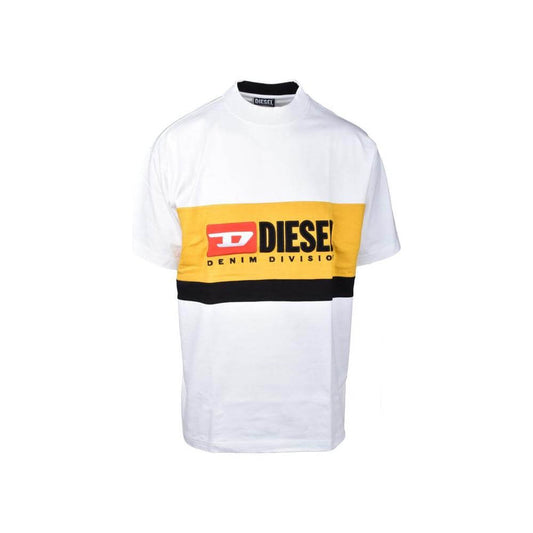 Diesel White Cotton Sweater Diesel Lavender