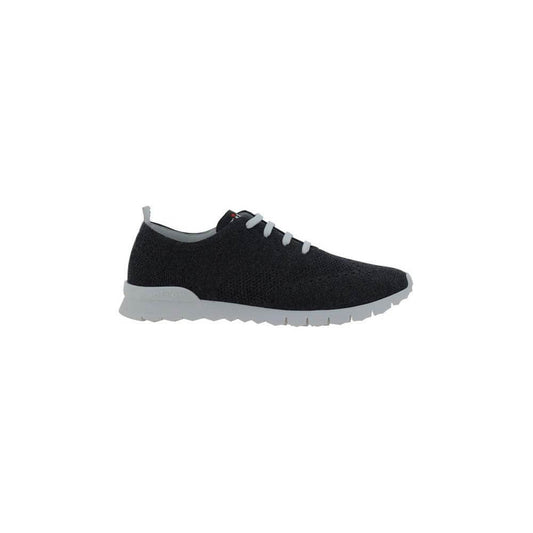 Alt Tag: Kiton sneakers with pointed toe, lace-up closure, breathable mesh, contrasting heel pull, and branded insole.