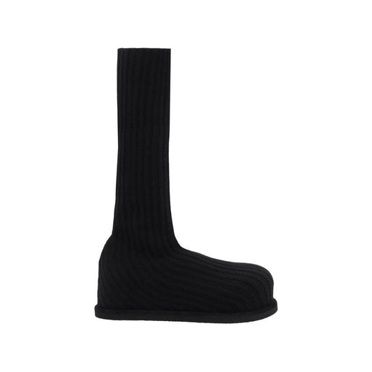 Amina Muaddi Veneda Stretch Boots Amina Muaddi Black