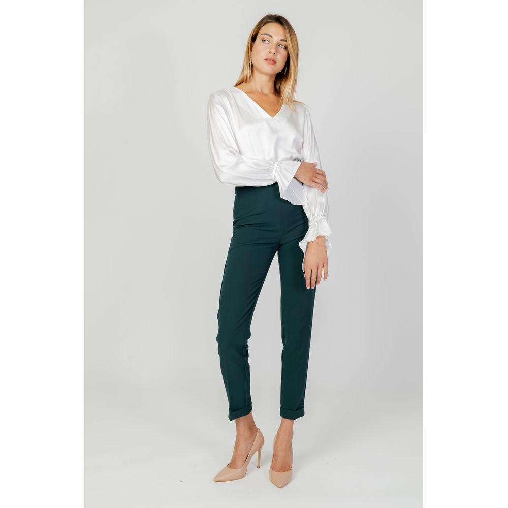 Sandro Ferrone Green Polyester Pant