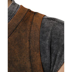 Dolce & Gabbana Brown Cotton Crew Neck Sleeveless T-shirt