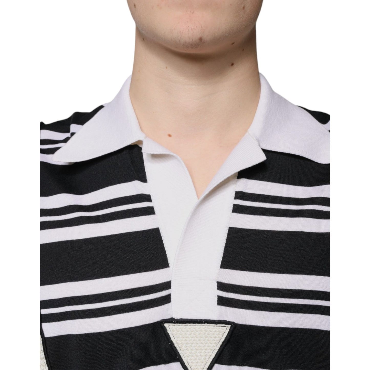 Dolce & Gabbana Multicolor Stripe Collared Polo T-shirt