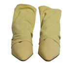 Dolce & Gabbana Green Sock Style Heels Ankle Boots Shoes