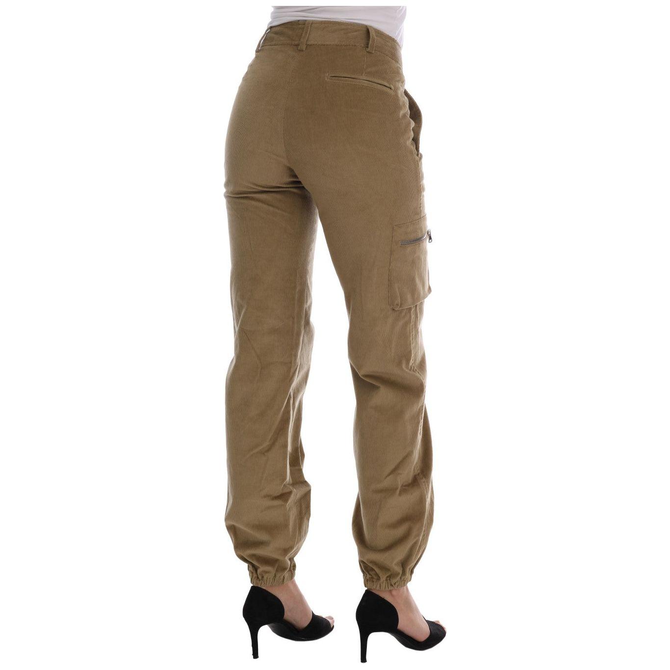 Ermanno Scervino Beige Cotton Corduroys Pants Jeans & Pants
