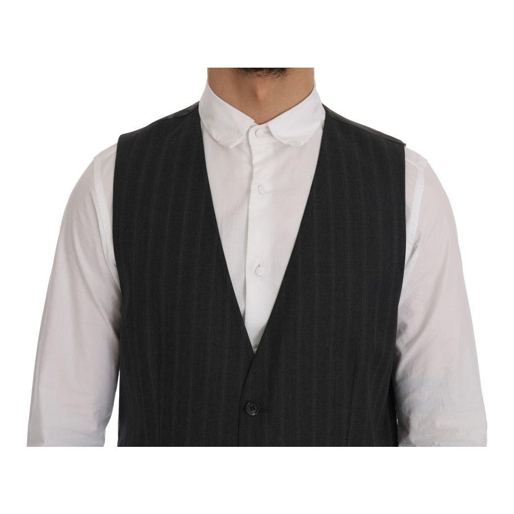 Dolce & Gabbana Gray STAFF Wool Stretch Vest SIG60350-1