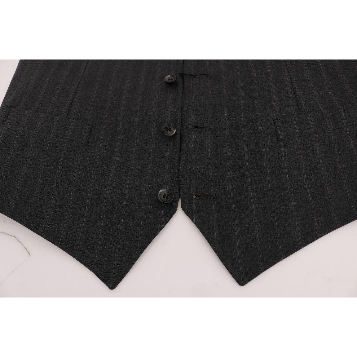 Dolce & Gabbana Gray STAFF Wool Stretch Vest SIG60350-1