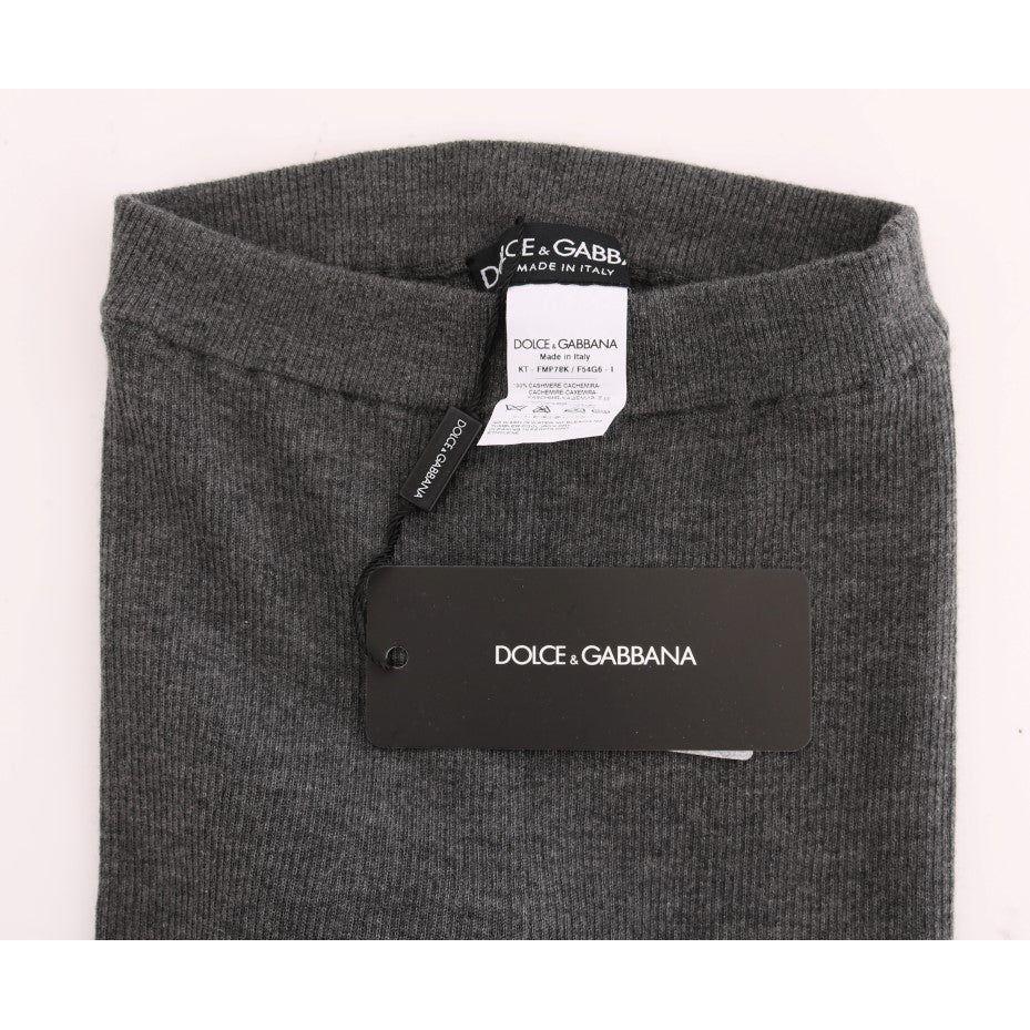 Dolce & Gabbana Gray Cashmere Stretch Tights LOD10008-7