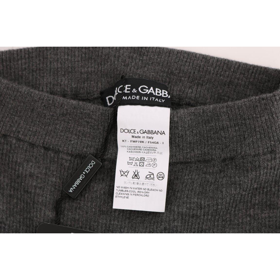 Dolce & Gabbana Gray Cashmere Stretch Tights LOD10008-7