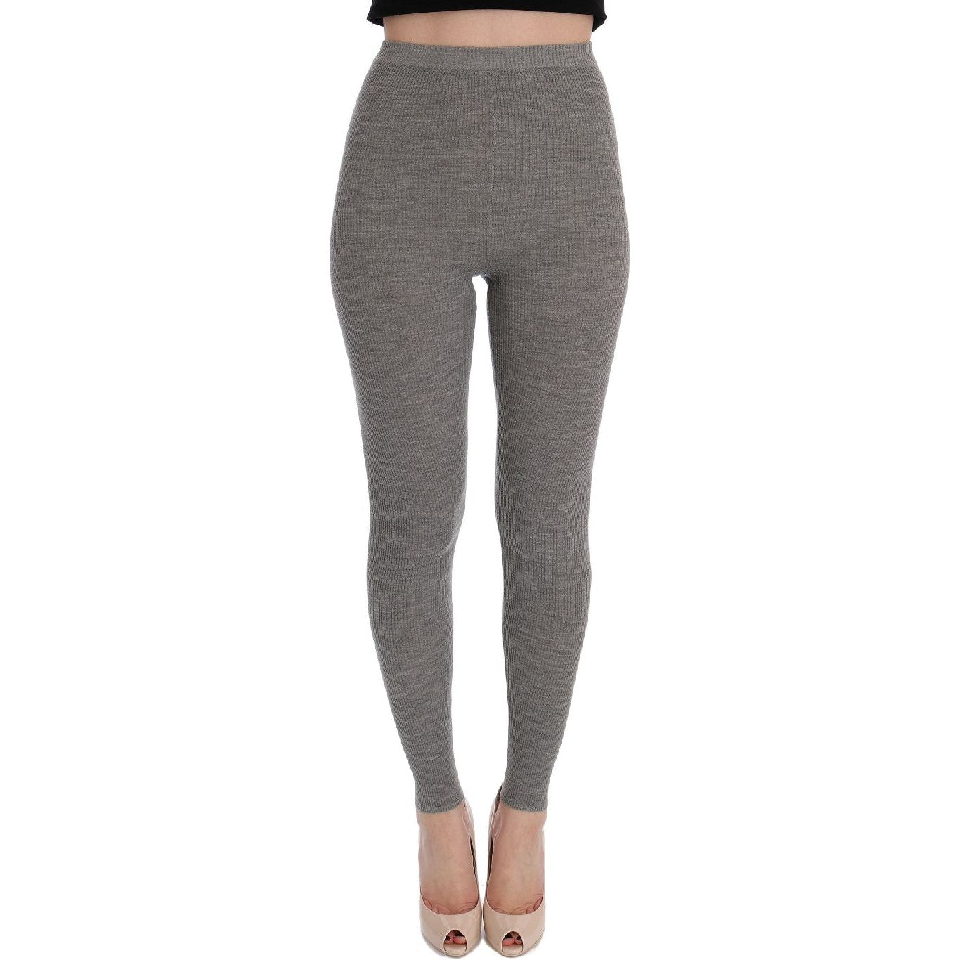 Dolce & Gabbana Gray Cashmere Stretch Tights SIG32060-2