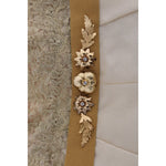 Dolce & Gabbana Gold Silk Crystal Embellished Dress DR1364-1